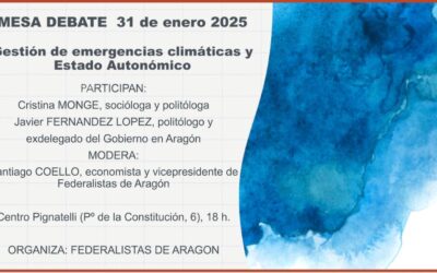 Mesa de debate: Gestión de emergencias climáticas y Estado Autonómico